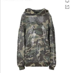 R3 Camo Sequined Hoodie, Size Medium (fits Large)